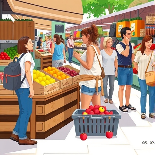 Entrevista en el mercado local