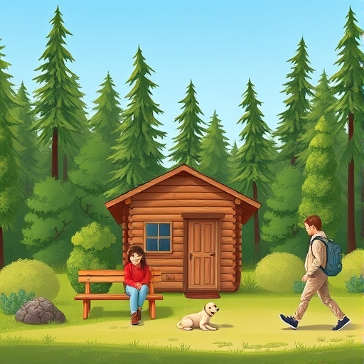 La tranquilidad de una cabaña en el bosque