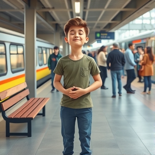 Respirando en la estación de tren