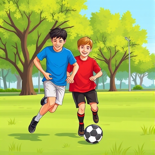 El gol en el parque central