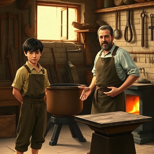 El aprendiz y la ordalía en la herrería de un pueblo andaluz en 1920