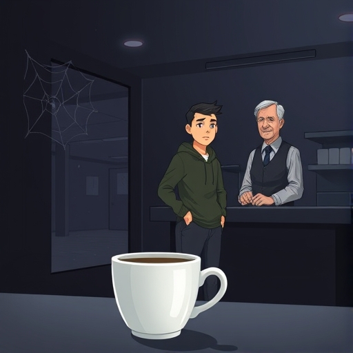 El último pago en la cafetería oscura