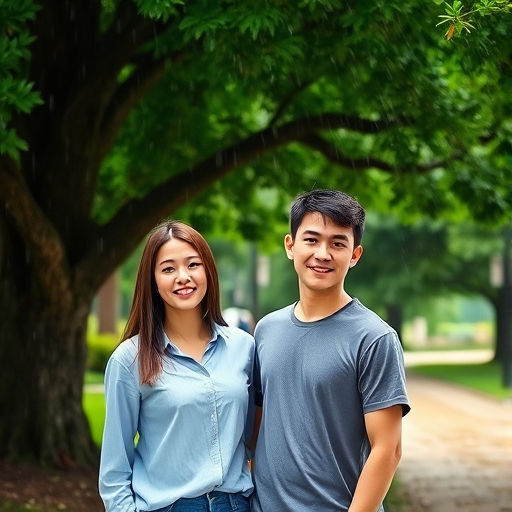 Lluvia y silencios en el parque