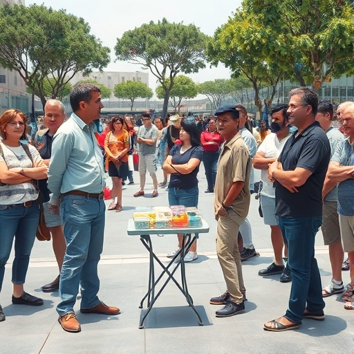 El video viral en la plaza central
