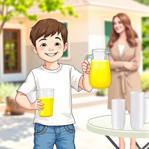 La escuela y el negocio de limonada