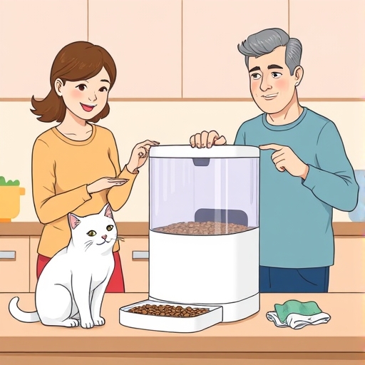 邻居家的猫咪自动喂食器体验