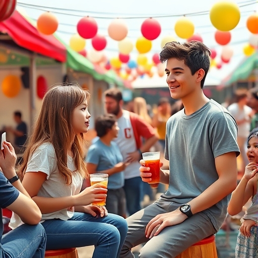 Encuentro en el festival