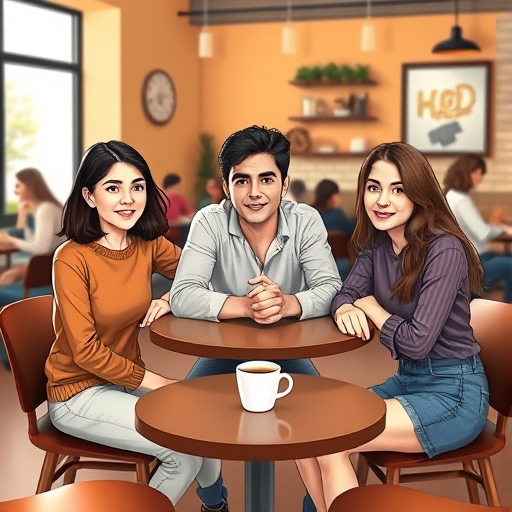 Conversaciones en la cafetería del barrio