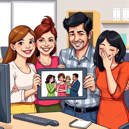 El coro viral de la oficina despistada