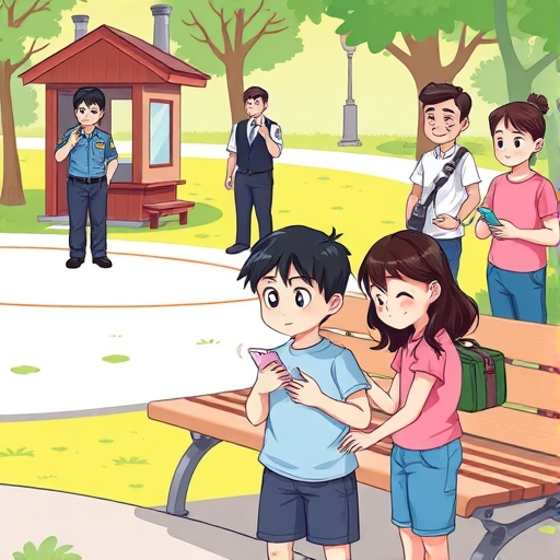 公园长椅上的等待