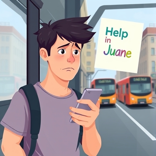 El reflejo en la ventana del bus