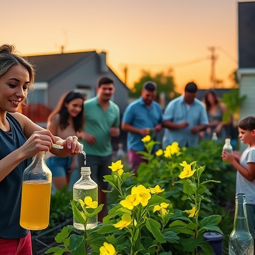 La magia química en el jardín comunitario