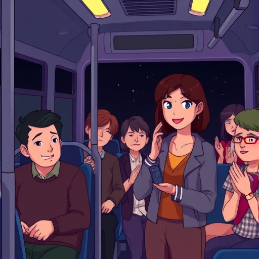 Sorpresa en el autobús nocturno