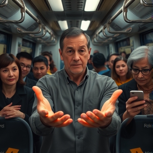 Luces borrosas en el metro