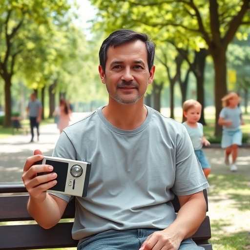 La radio silenciosa en el parque