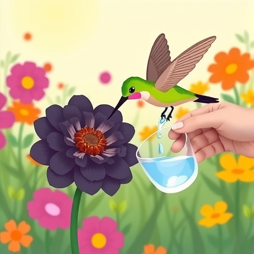 El colibrí y la flor apagada