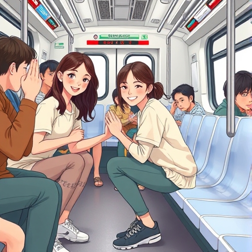 地铁里的即兴健身