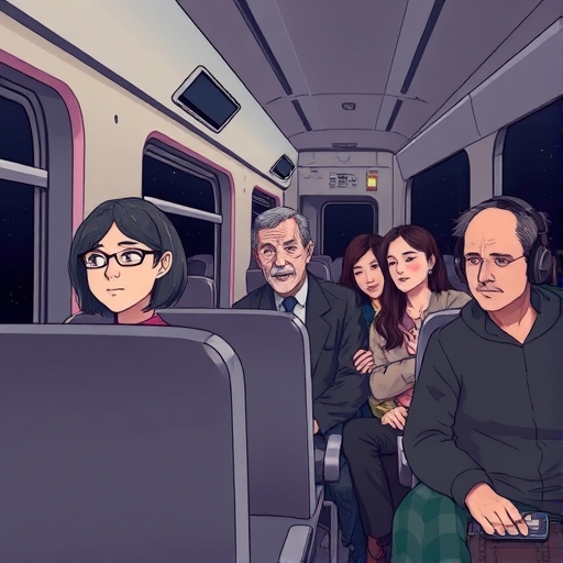 La última fila en el tren nocturno