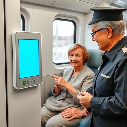 El mensaje en la pantalla del tren