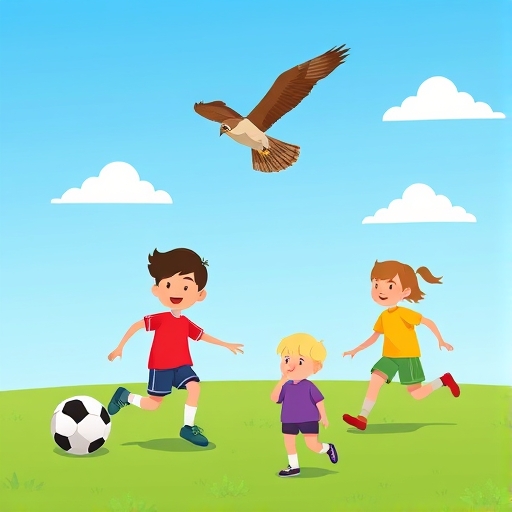 El partido desde el cielo azul