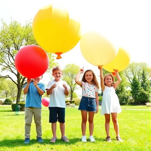 El experimento de aire caliente en el parque
