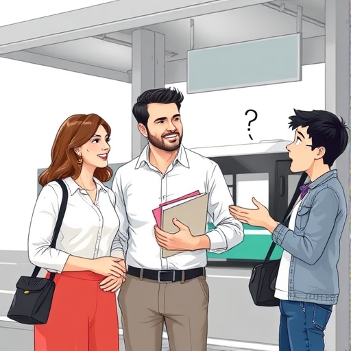 Confusión en la parada del autobús