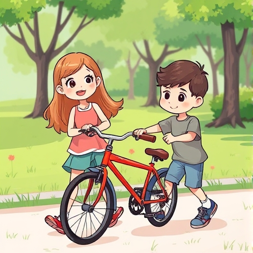 La bicicleta en el parque