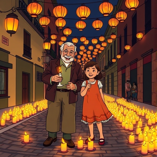 El festival de luces en Puebla 1928