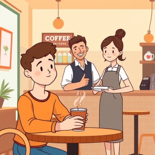 La pausa en la cafetería del barrio