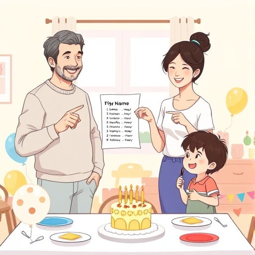 孩子生日派对的邀请名单