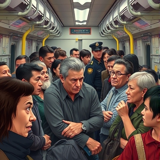地铁车厢里的误会