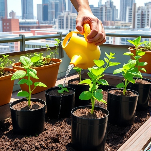 Cultivando un pequeño jardín urbano de plantas autóctonas