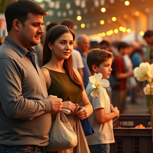 Evening Line at the Flower Festival