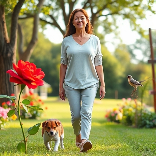 Morning Walk in the Garden
