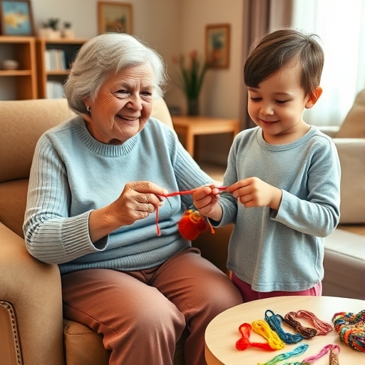 Making Friendship Bracelets at Grandma's House