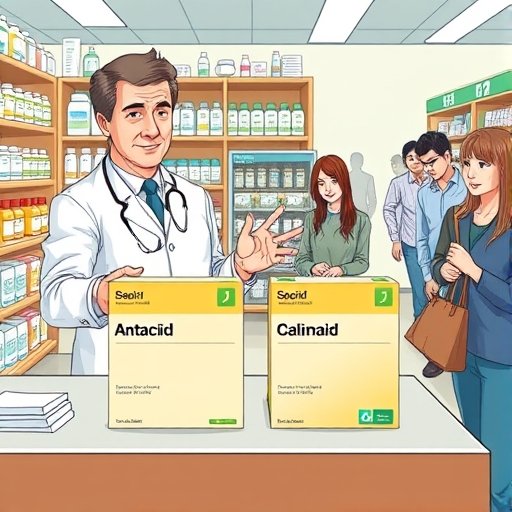 Antacid Tablets Compared at a Busy Pharmacy