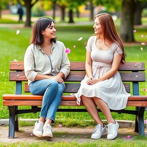 Friends Reconciling After a Misunderstanding in a Park