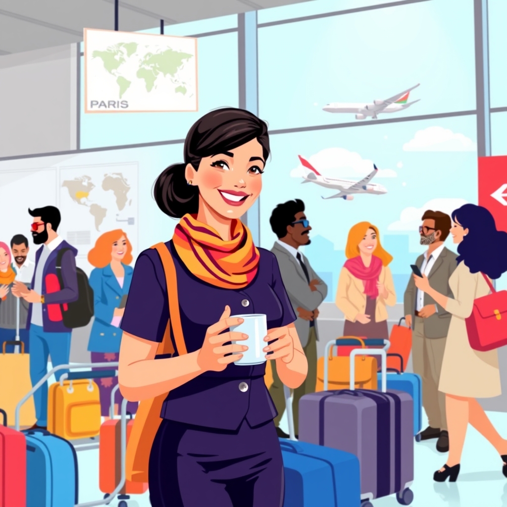 비행기 승무원의 하루