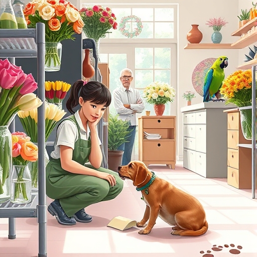 Paws and Claws at the Flower Shop