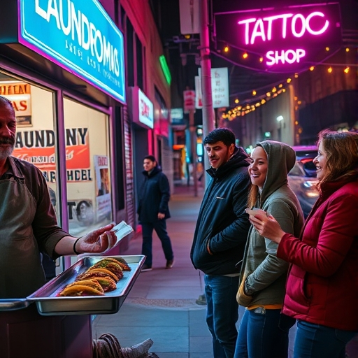 Midnight Tacos in the Neon Glow
