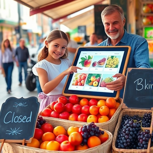 At the Market Stall with Maya