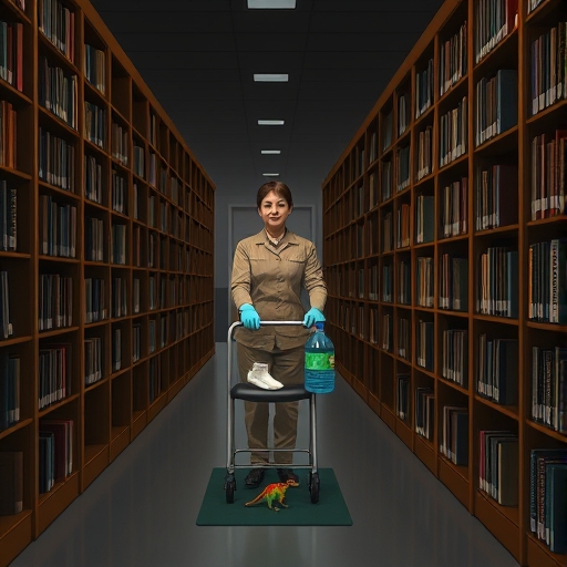 Behind the Library Desks