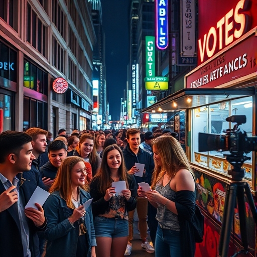 Election Night Eyes on the Neon City