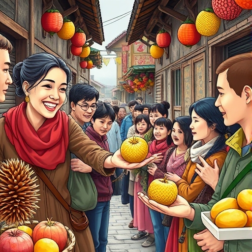 Market Maze in the Mountain Town