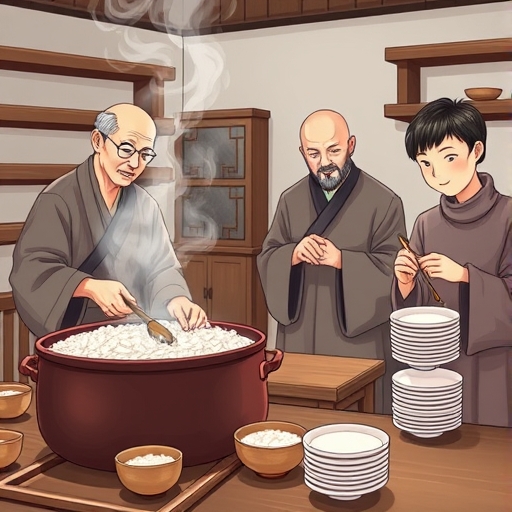 Morning Harmony in a Mountain Monastery