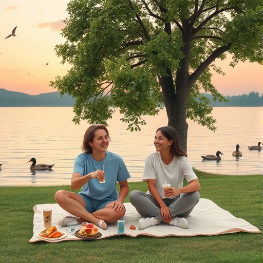 Ending Your Day with a Meal by the Lake in the Evening