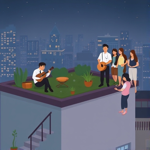 Night Music in the Garden on Top of a Building