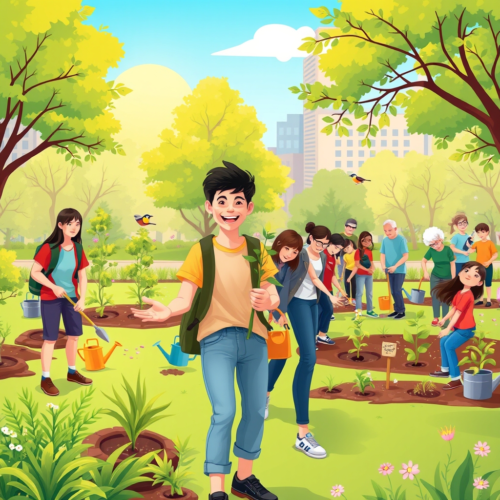 शहर के वृक्षारोपण का नायक