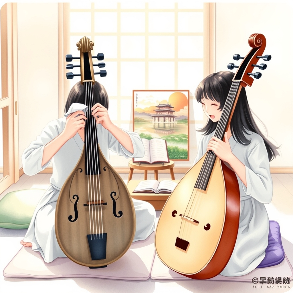 전통 악기 다루기