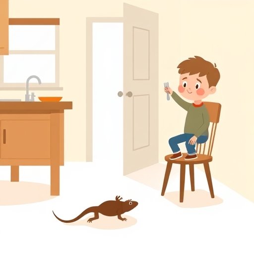 Lizard In The Kitchen